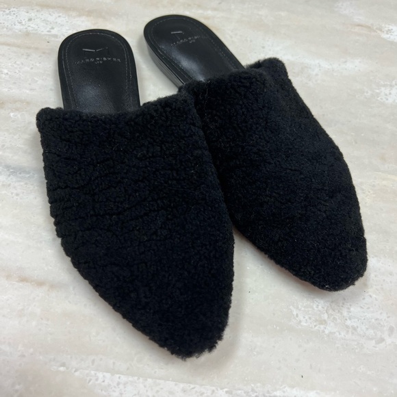 Marc Fisher Sabrinna Shearling Slip Ons - Picture 1 of 10